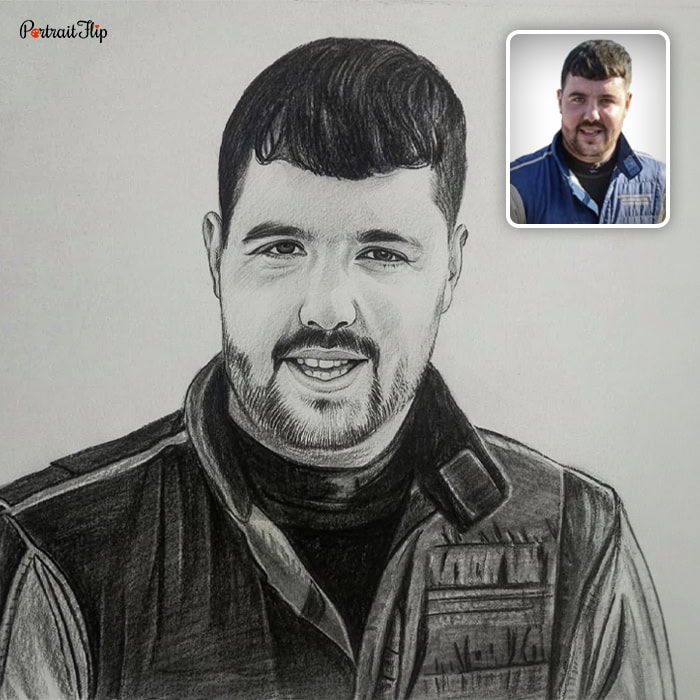 man pencil portrait