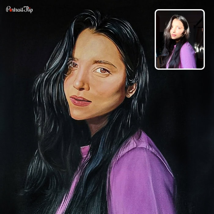 girl oil portrait