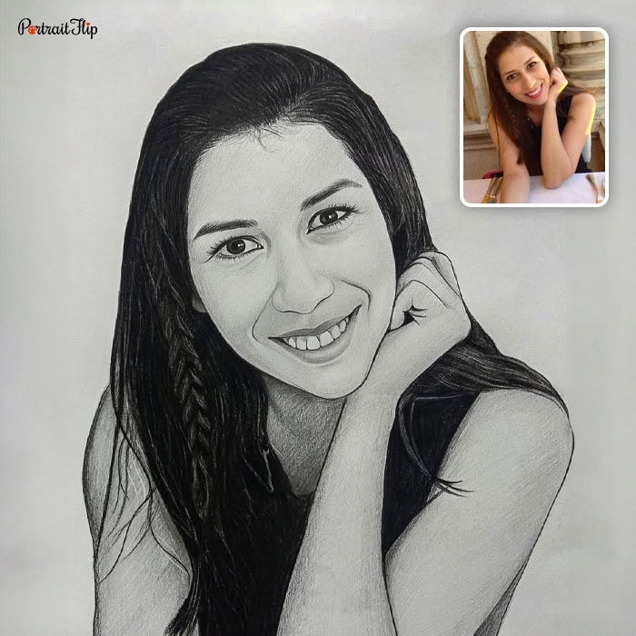 girl pencil drawing