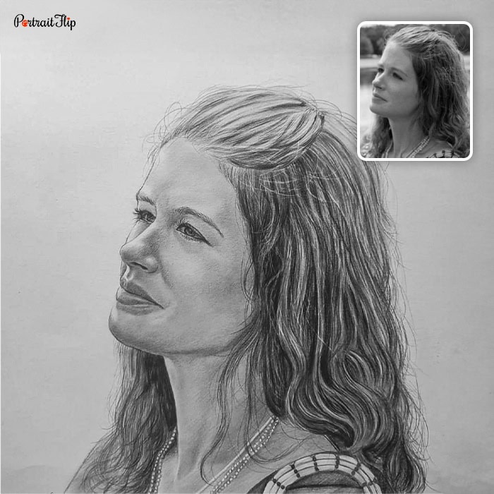 lady pencil portrait