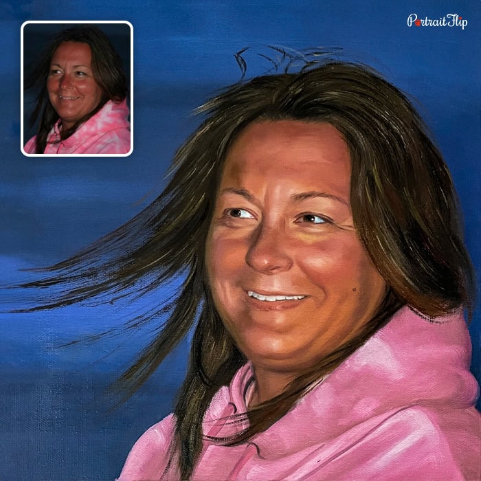 woman oil painting