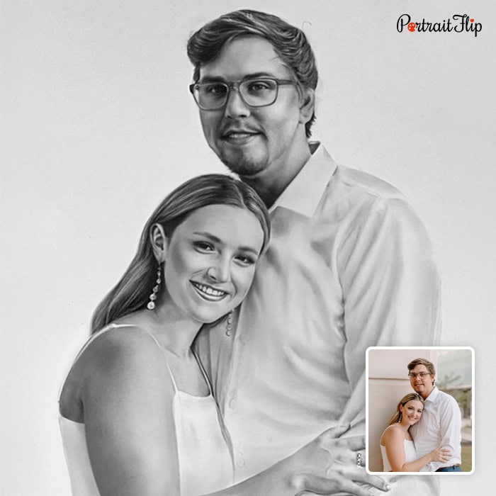 couple pencil drawing