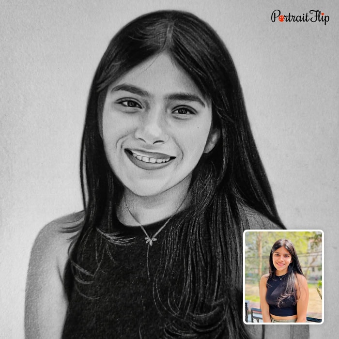 girl charcoal portrait