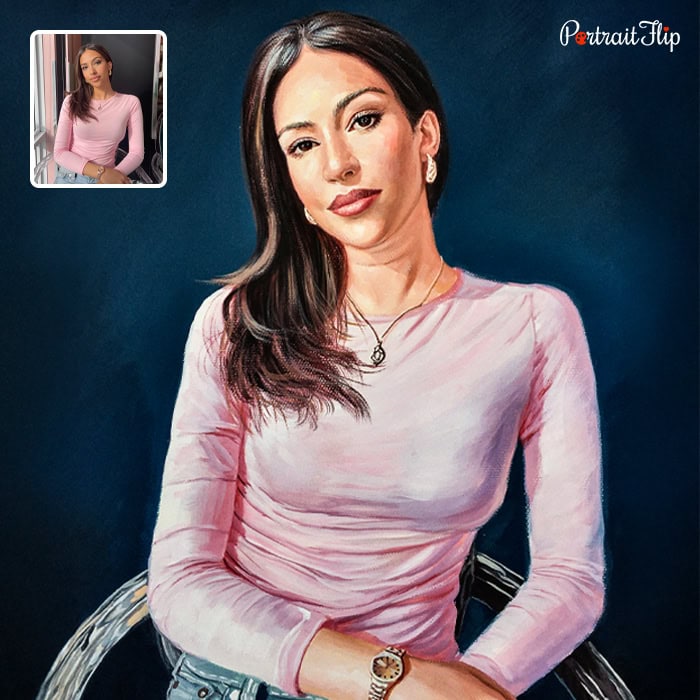 young lady pastel portrait