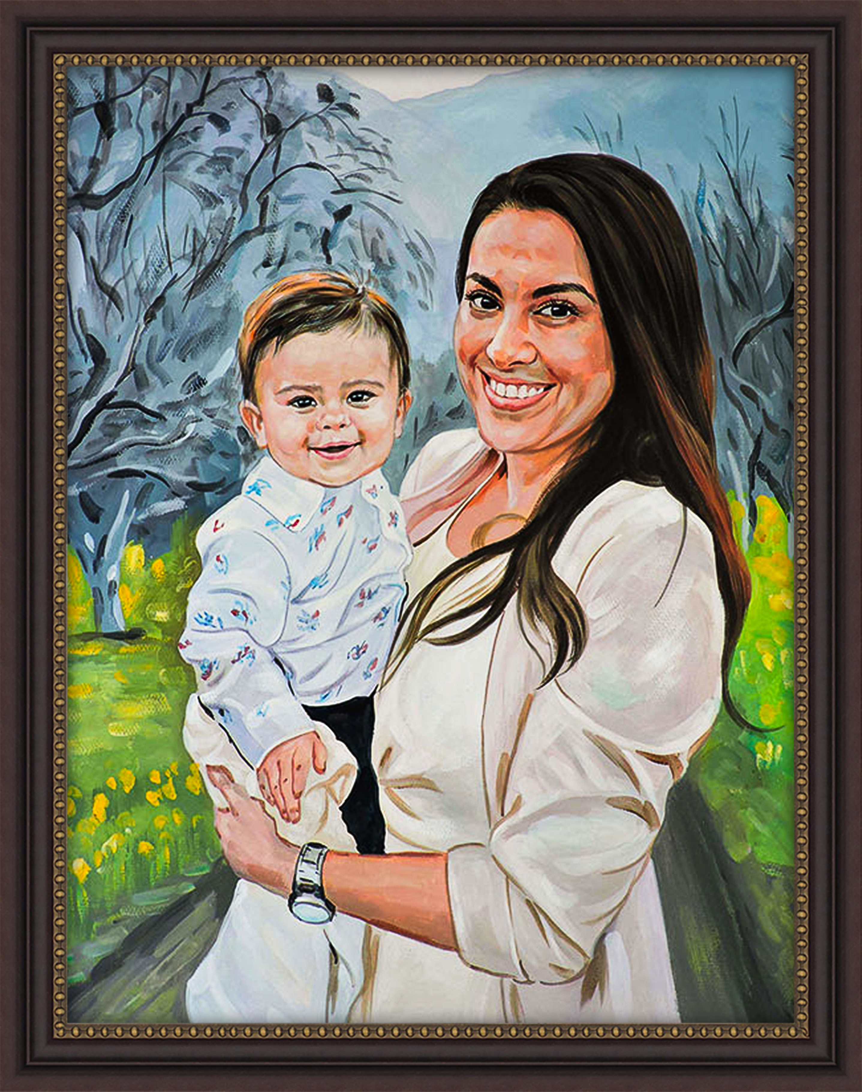 Brown Ornate Frame