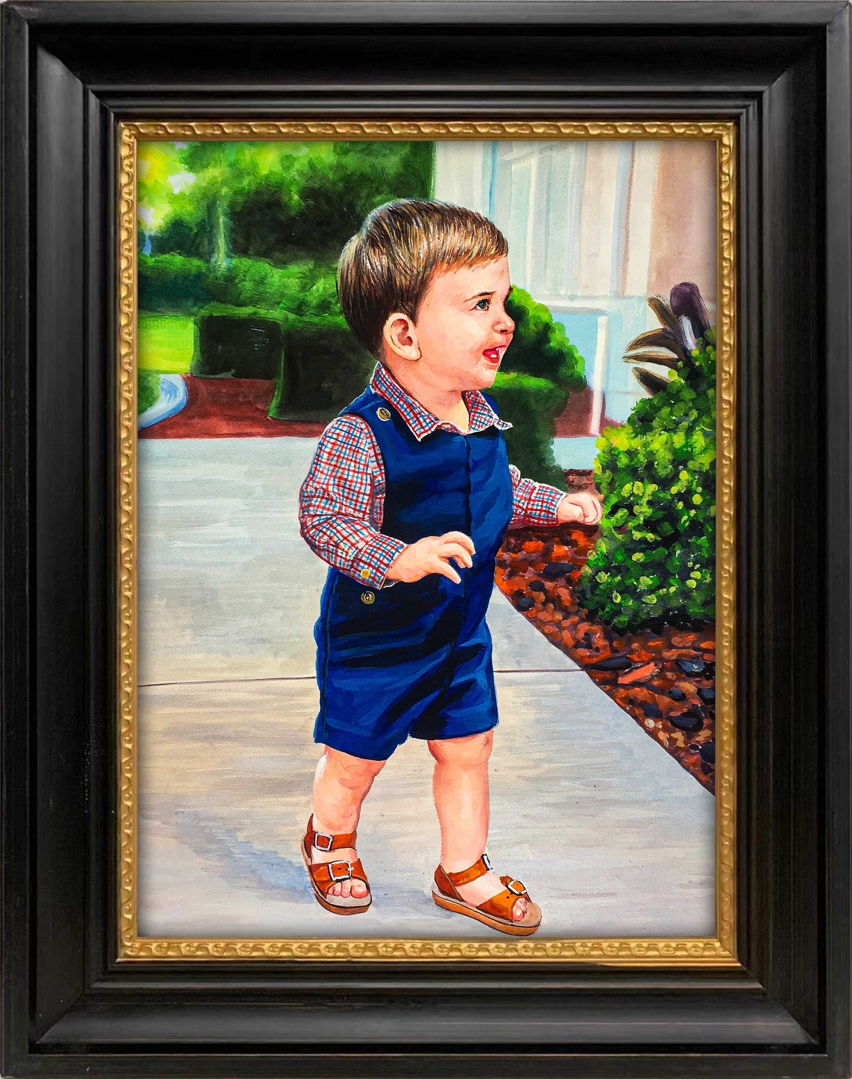 Antique Black Gold Frame