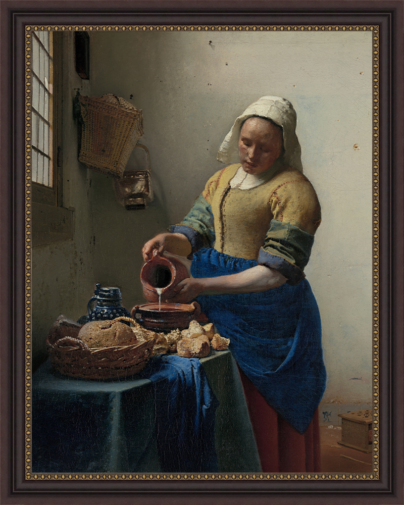 The Milkmaid reproduction painting, hand-painted on canvas